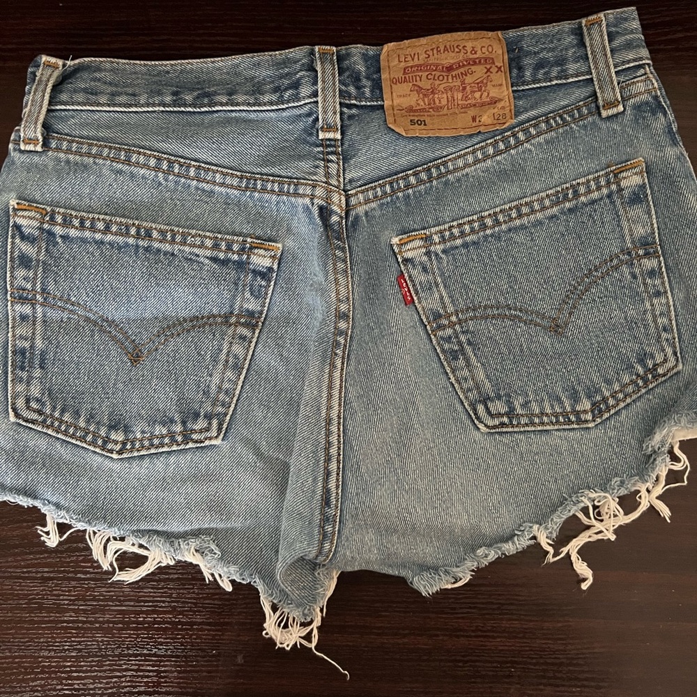 Levi's Blue Jean Shorts Distressed Cut-Off Style